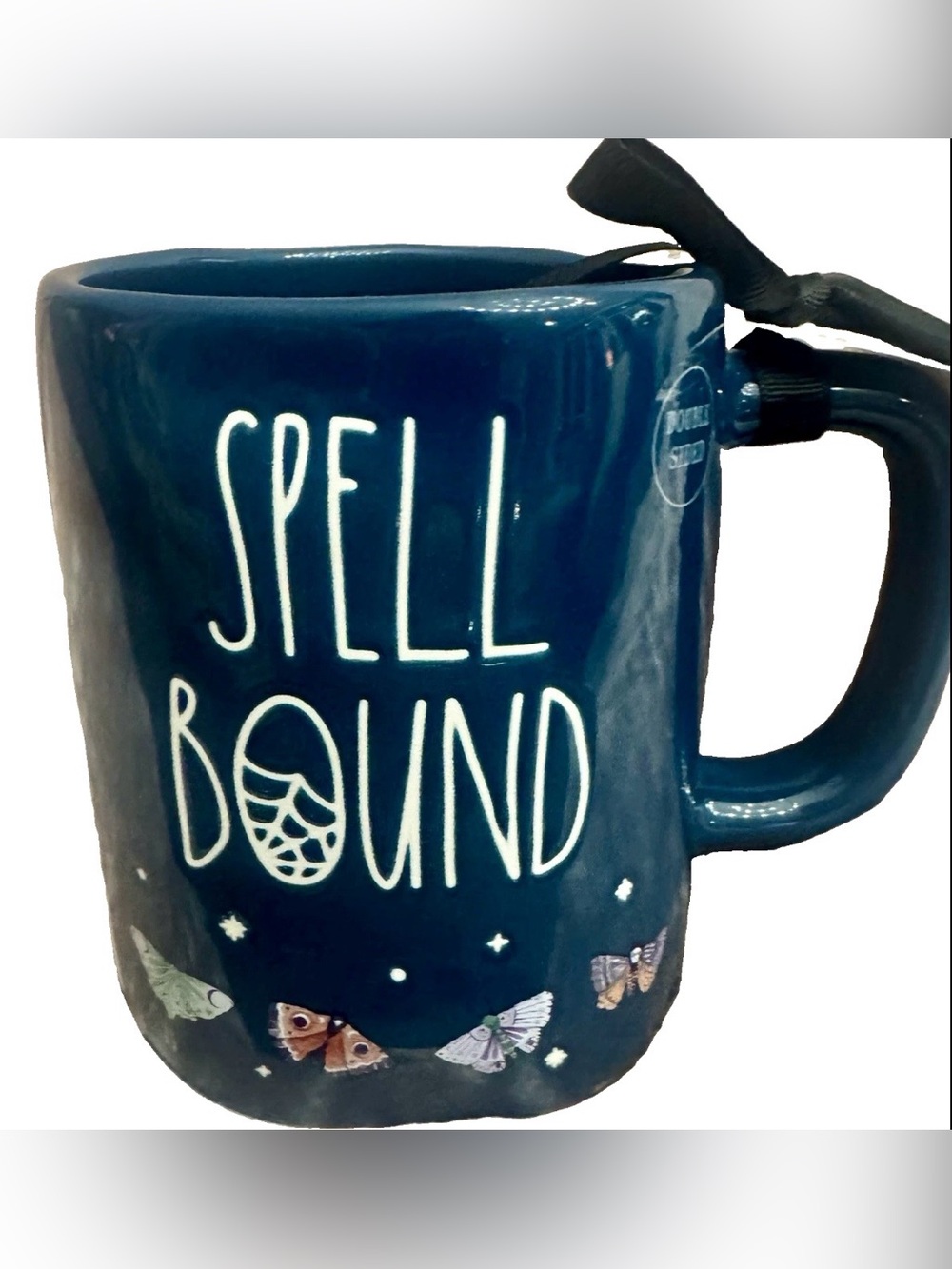 Rae Dunn Halloween Mystical Coffee Mug “Spell Bound” w/Moths & Stars NWT